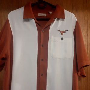 Texas Longhorn short sleeve button Up SHIRT